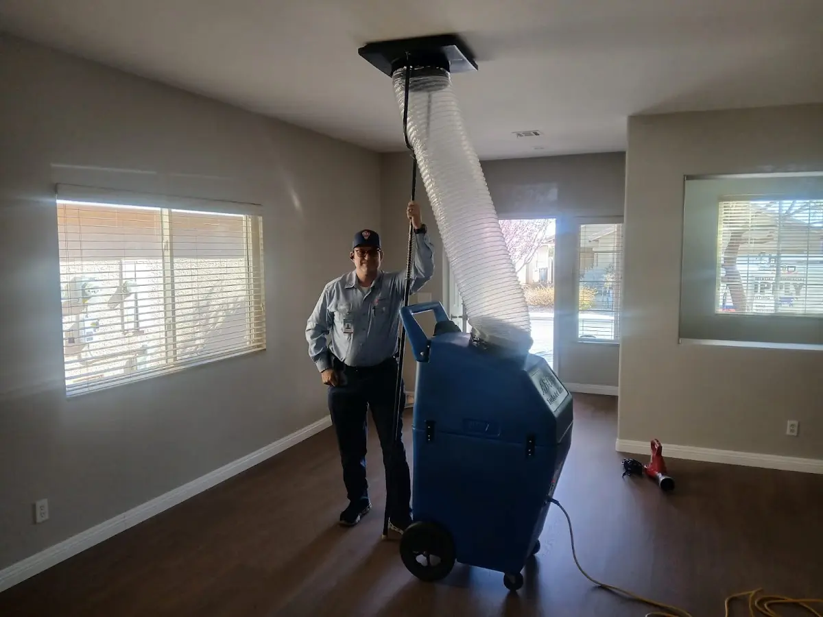 Professional Dryer Vent Cleaning work inside a San Anselmo home